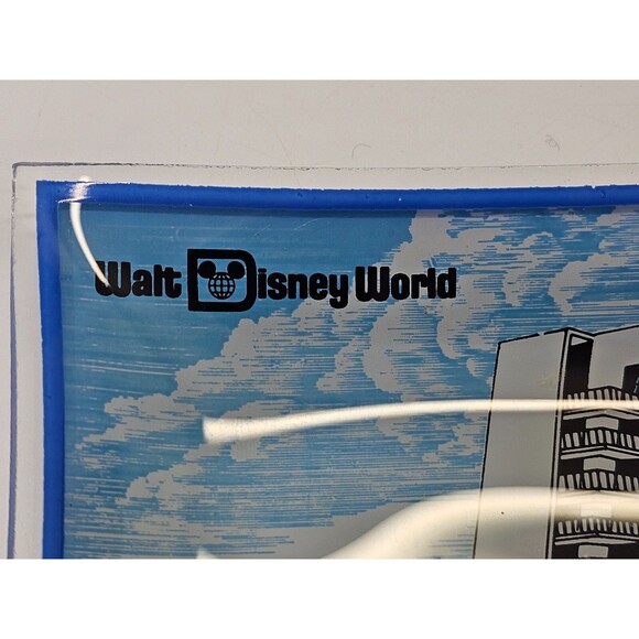 VINTAGE 1975 Walt Disney World Monorail Trinket Glass Dish Souvenir Tray GUC - Picture 7 of 8